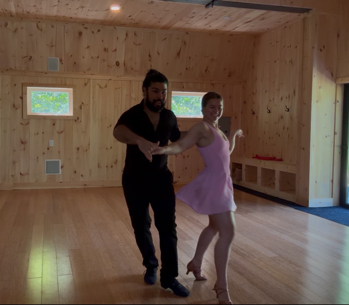 Couple dancing at Fox Ballroom